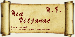 Mia Viljanac vizit kartica